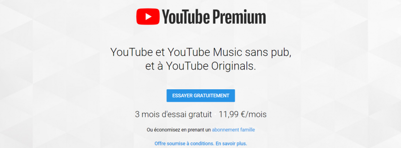 Youtube Premium : 3 mois gratuit