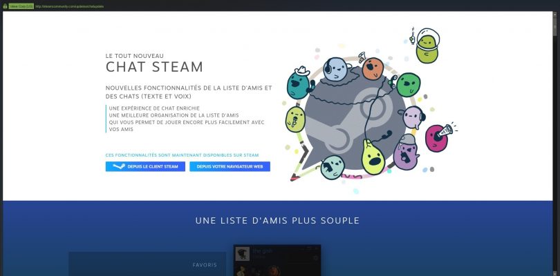 Steam : une mise à jour qui fait du bien !
