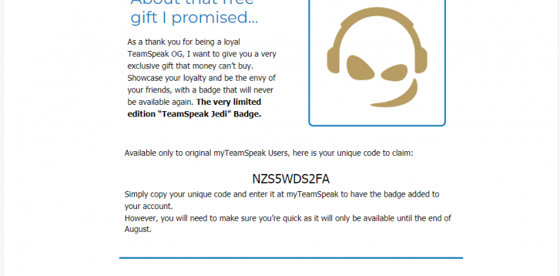 TeamSpeak : un badge exclusif pour séduire les anciens utilisateurs