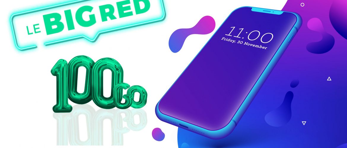 RED by SFR : BIG RED 100GO pour 12€ par mois