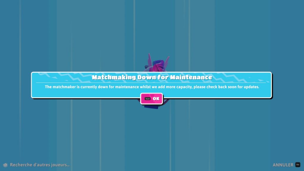 Fall Guys matchmacking down